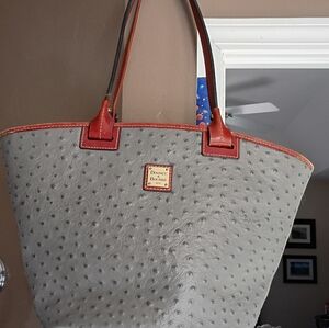 Dooney & Bourke Gray and Tan Tote Bag